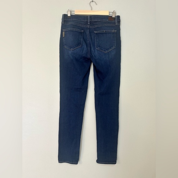 Paige Skyline Skinny Jeans Medium Dark Wash Blue Denim Size 29 Casual - Picture 2 of 14